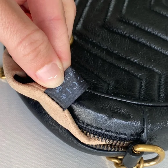 Gucci GG Marmont Round Shoulder Bag Mini Black - Picture 3 of 8